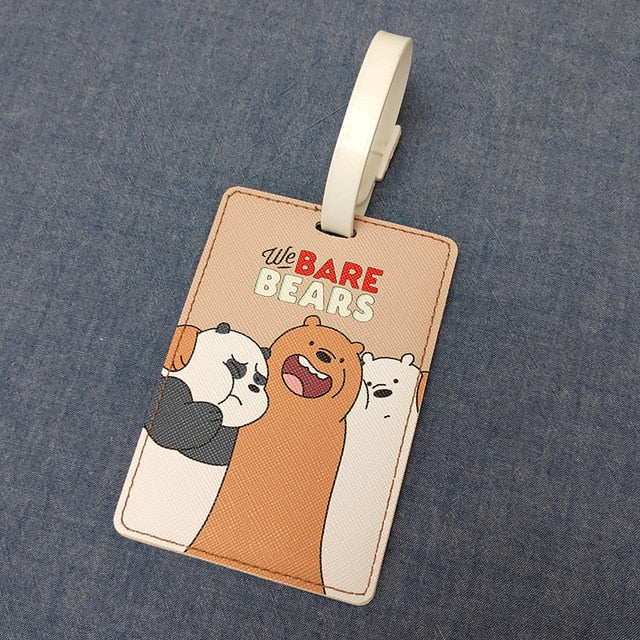 Fashion PU Leather Map Luggage Tag Women Travel Accessories