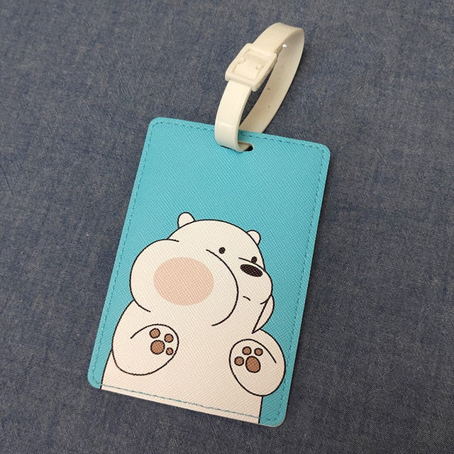 Fashion PU Leather Map Luggage Tag Women Travel Accessories