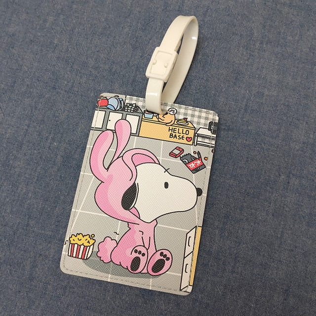 Fashion PU Leather Map Luggage Tag Women Travel Accessories