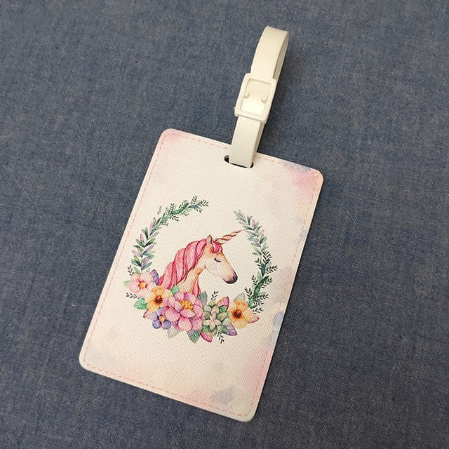 Fashion PU Leather Map Luggage Tag Women Travel Accessories