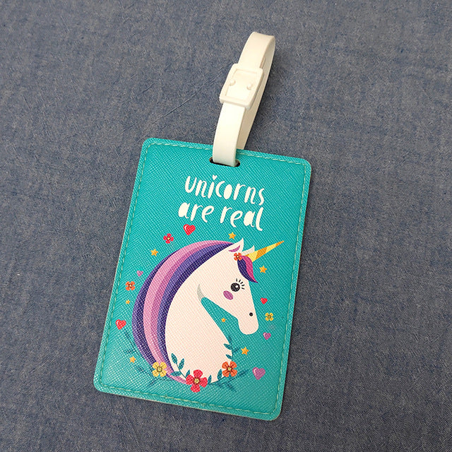 Fashion PU Leather Map Luggage Tag Women Travel Accessories